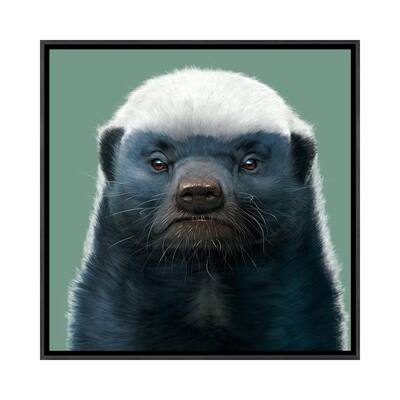 iCanvas "Honey Badger" by Vincent Hie Framed