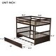 preview thumbnail 15 of 22, Full Over Full Rubber Wood Bunk Bed with Trundle(Twin),Convertible to 2 Full Size Beds