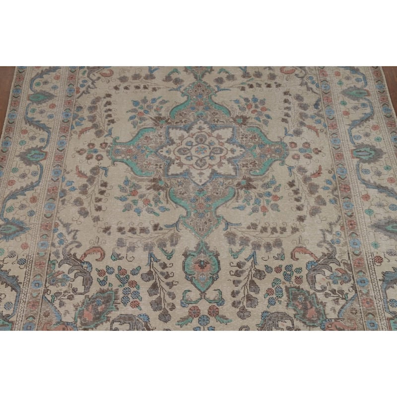 Tabriz Persian Area Rug Hand-Knotted Wool Carpet - 7'8"x 11'0"
