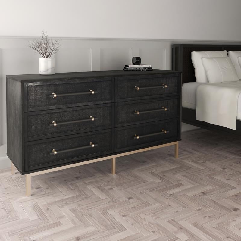 Hopper Studio Sophia Black 6 Drawer Dresser Bed Bath Beyond