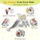 preview thumbnail 2 of 5, 5 in 1 Toddler Slide, Slide for Toddlers Age 1-3, Indoor Outdoor Backyard Playground Cute Duck Theme Baby Slide Toy
