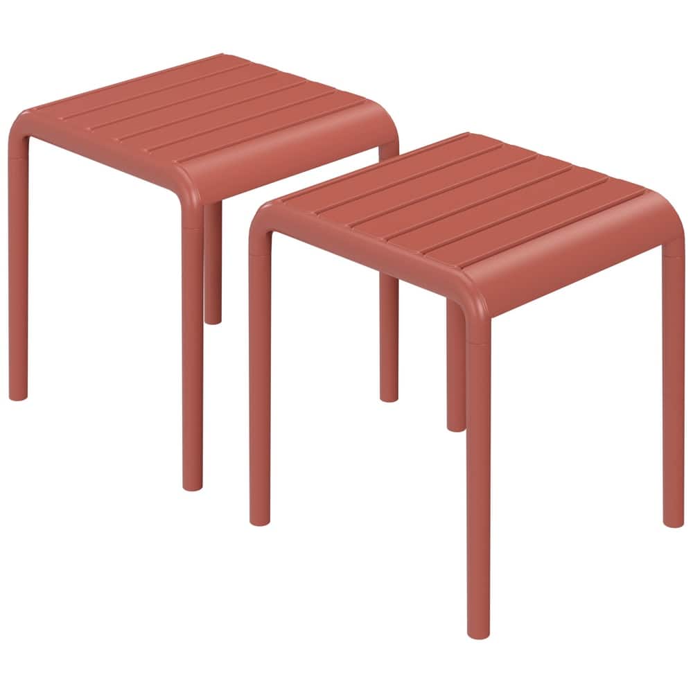 Frond and Form Square Outdoor Side Table (Set of 2)