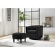 preview thumbnail 6 of 34, 360° Swivel Accent Chair with Ottoman, Barrel Chair with Upholstered