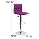 preview thumbnail 19 of 111, Modern Vinyl Stitch Back Adjustable Height Barstool - 16"W x 19"D x 35" - 44"H