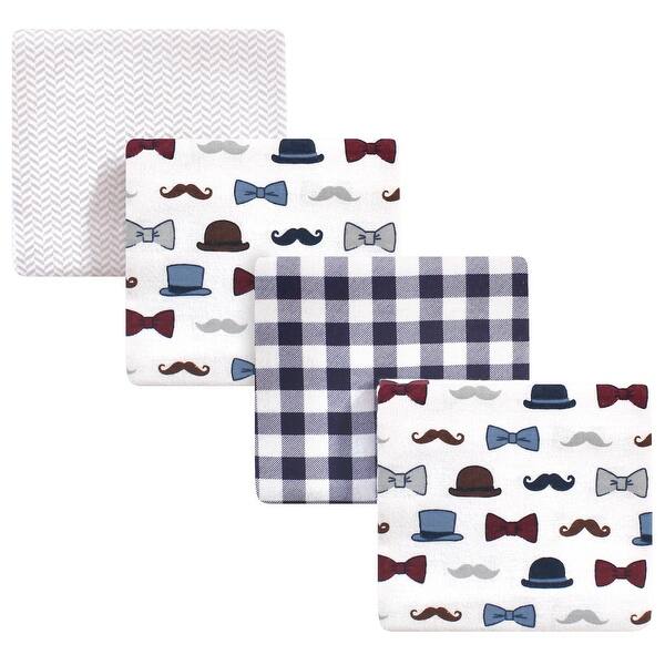 slide 1 of 1, Little Treasure Baby Boy Cotton Flannel Receiving Blankets, Handsome Fella 4-Pack, One Size - Handsome Fella 4-Pack - One Size One Size - Handsome Fella 4-Pack