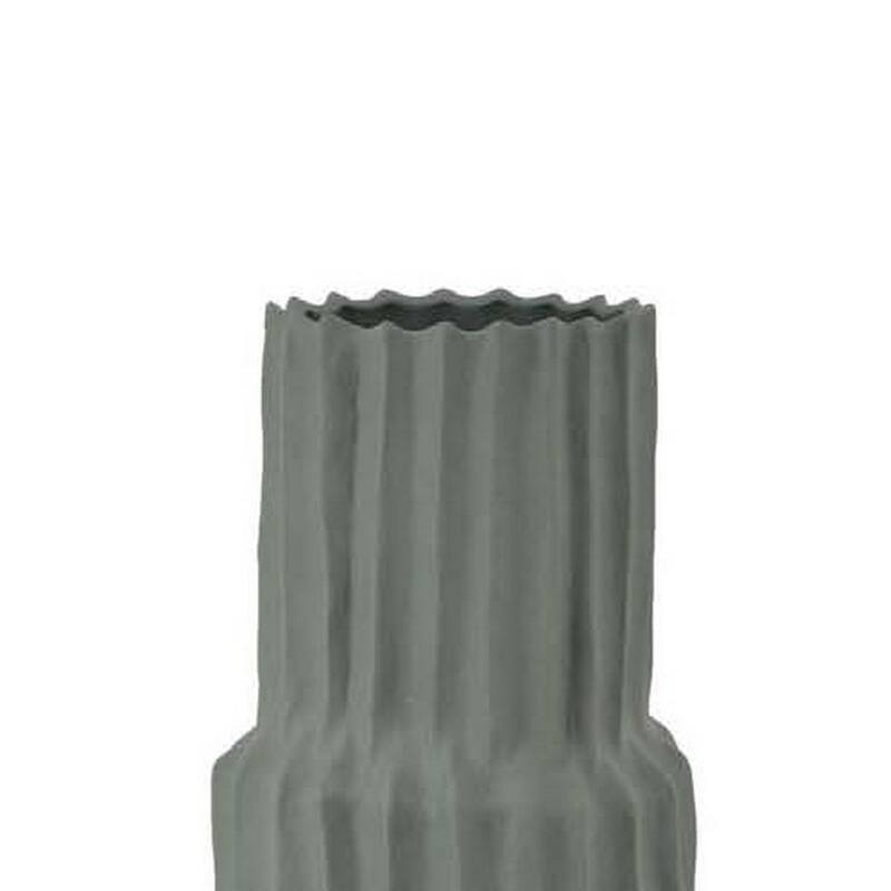 Decorative Accent Vase, Sleek Cactus Design, 36 Inch Green Ceramic