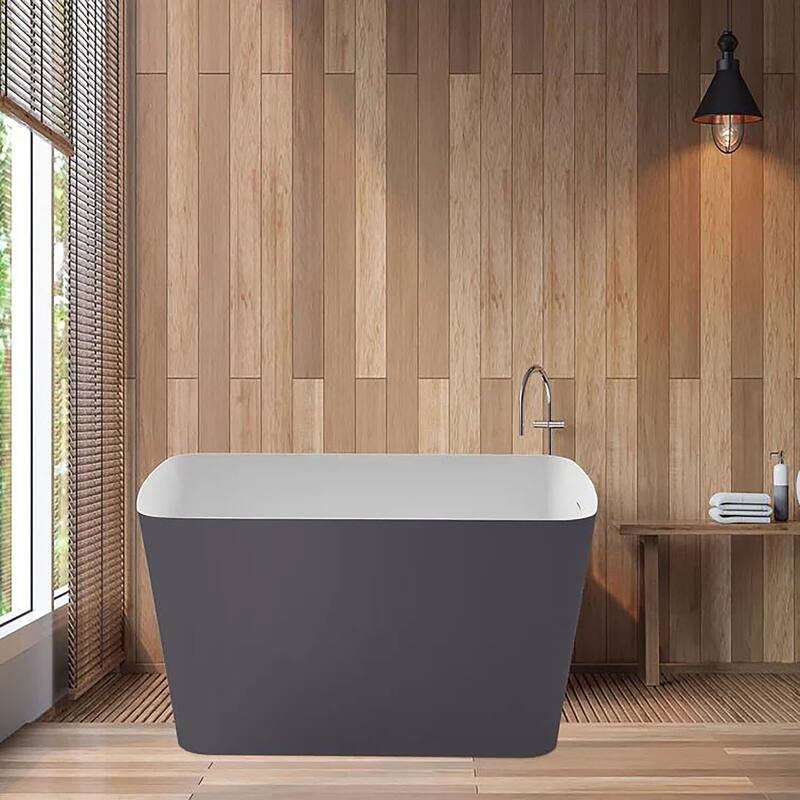GIVINGTREE 47" L x 27"W Freestanding Soaking Acrylic Bathtub
