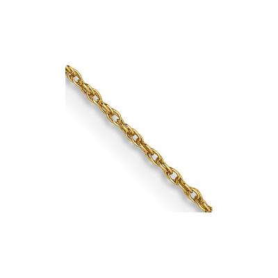 Curata 0.8mm 14k Yellow Gold Fancy Spring Lock Closure V-p Pendant Rope - 24 Inch