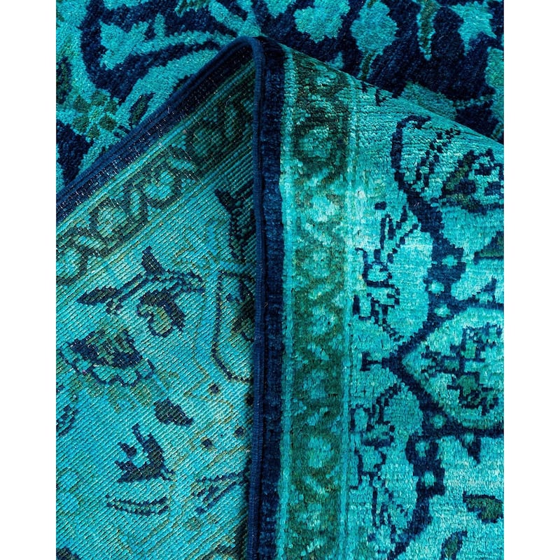 Vibrance One-of-a-Kind Hand-Knotted Area Rug - Blue, 5' 2" x 7' 6" - 5' 2" x 7' 6"