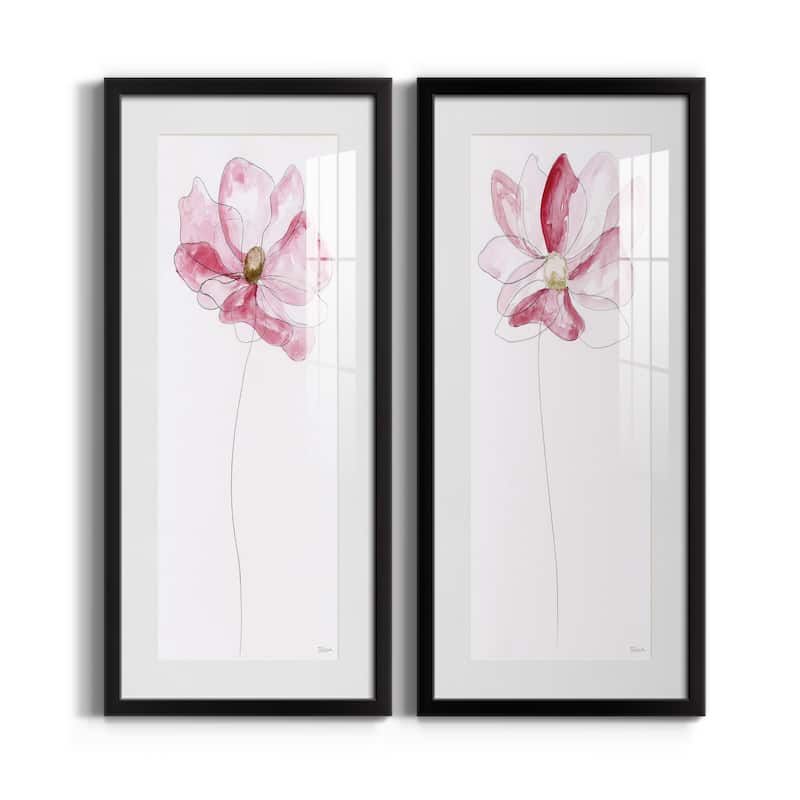 Sketchy Floral I-Premium Gallery Framed Print - Ready to Hang