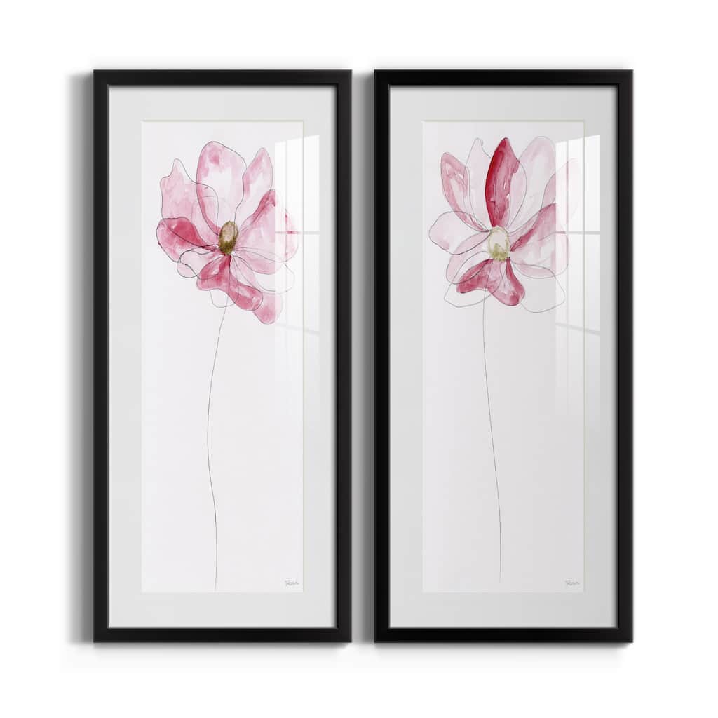 Sketchy Floral I-Premium Gallery Framed Print - Ready to Hang