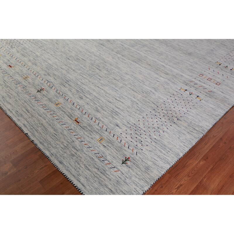 Gabbeh Indian Area Rug Handmade Living Room Wool Carpet - 7'11" x 9'10"