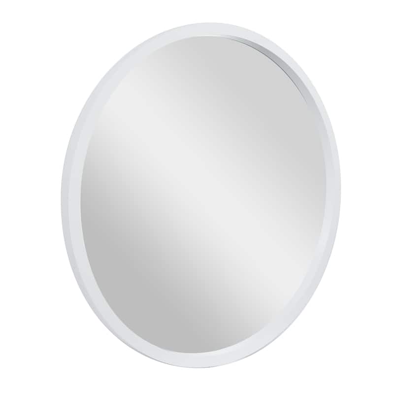 Wooden Wall Mirror with Thin Frame - Black, White, Gold - Roche River Decor