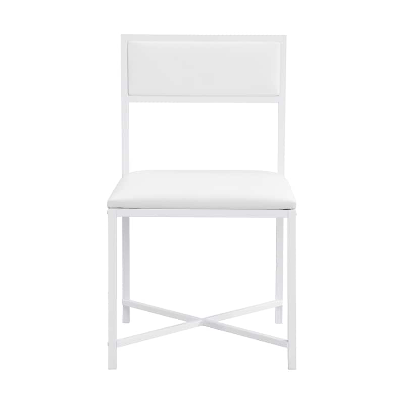 Roomfitters Modern 63" 5-Piece Extendable Dining Table Set with Storage Rack, Foldable Square Table and 4 PU Chairs