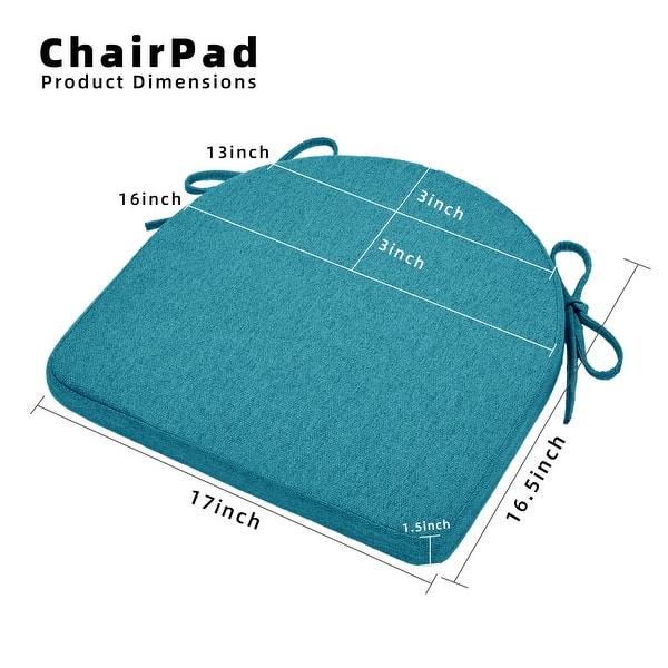 dimension image slide 7 of 12, Chair Cushions for Dining Chairs