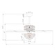 preview thumbnail 6 of 15, Lars Black Tiffany Style Two Tiered Lighted Ceiling Fan White and Copper Shade with Remote Control - WhiteCopper