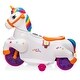 preview thumbnail 4 of 9, Kids Electric Ride-On Motorcycle with Training Wheels, Music & Safety Belt, Ideal for Ages 3-6, Rose Red & Purple