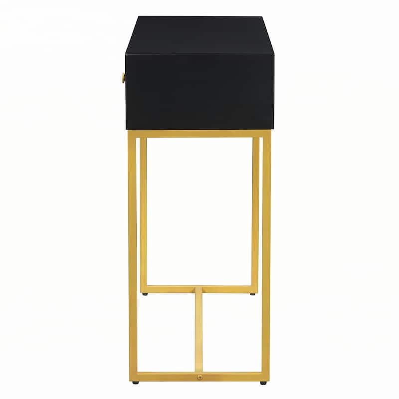 Modern Sleek Console Table with Storage,Black