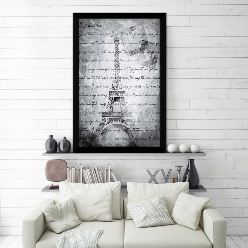 "Vintage Paris 2 in Grey" by Jodi Print on Acrylic