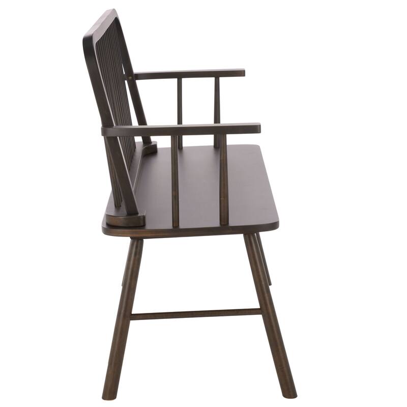 SAFAVIEH Tella Farmhouse Solid Wood Spindle Bench - 35"W x 19"D x 47"H