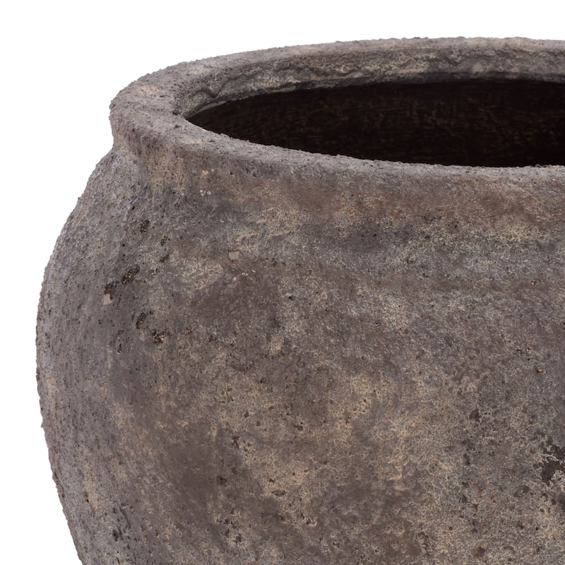 SAFAVIEH Outdoor Patio Furniture Ramsey Planter Pot with Drainage - 14"W x 14"D x 13"H