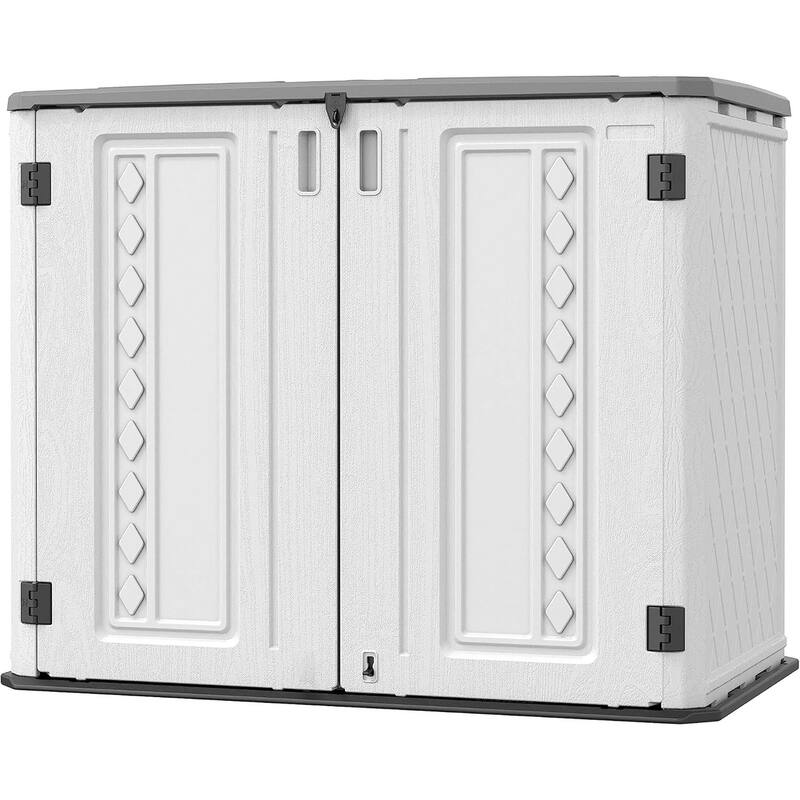 Outdoor Resin Deck Box Storage Shed for Garden,Patios,Backyards,Tools