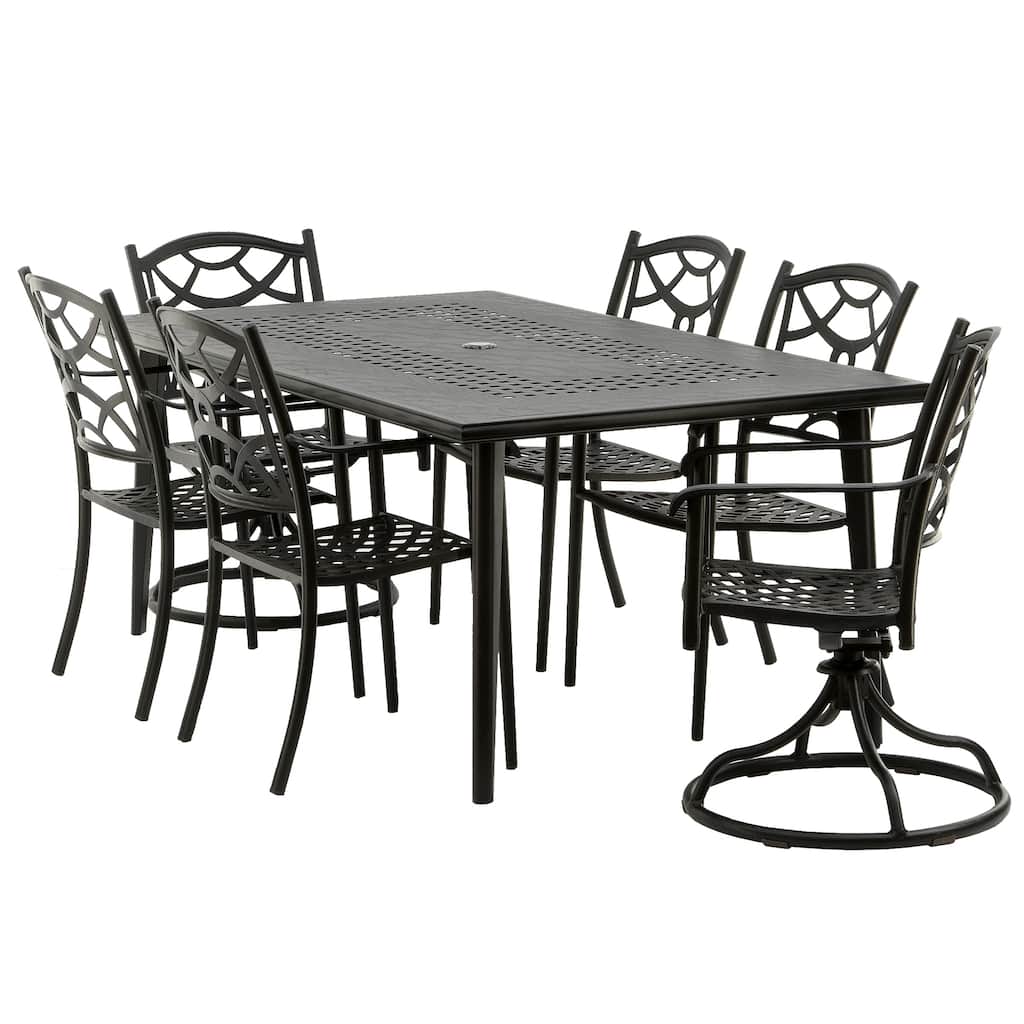 Darby Collection 7-Piece All-Weather Dining Set by National Tree Company - 72 in