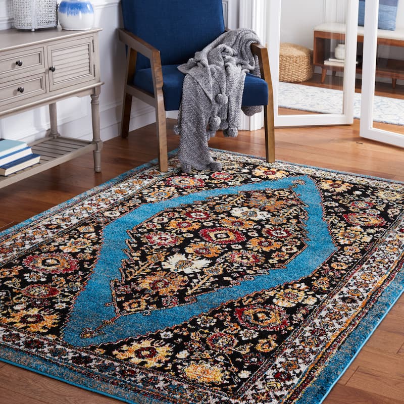 SAFAVIEH Vintage Hamadan Viveka Rug - 9' x 12' - Blue/Black