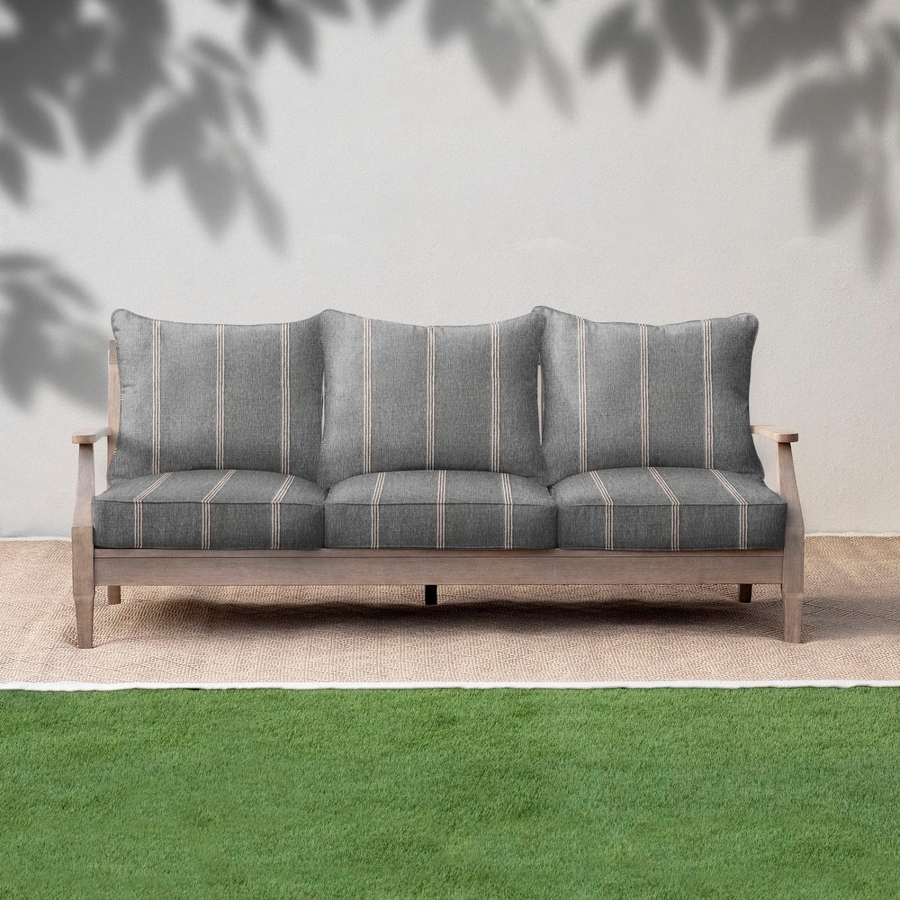 Sorra Home Sunbrella Outdoor Deep Seating Sofa Pillow and Cushion Set