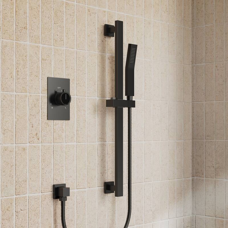 Slide Bar High-Pressure Balancing Shower System 10" Rainfall Shower Head with Handheld Shower