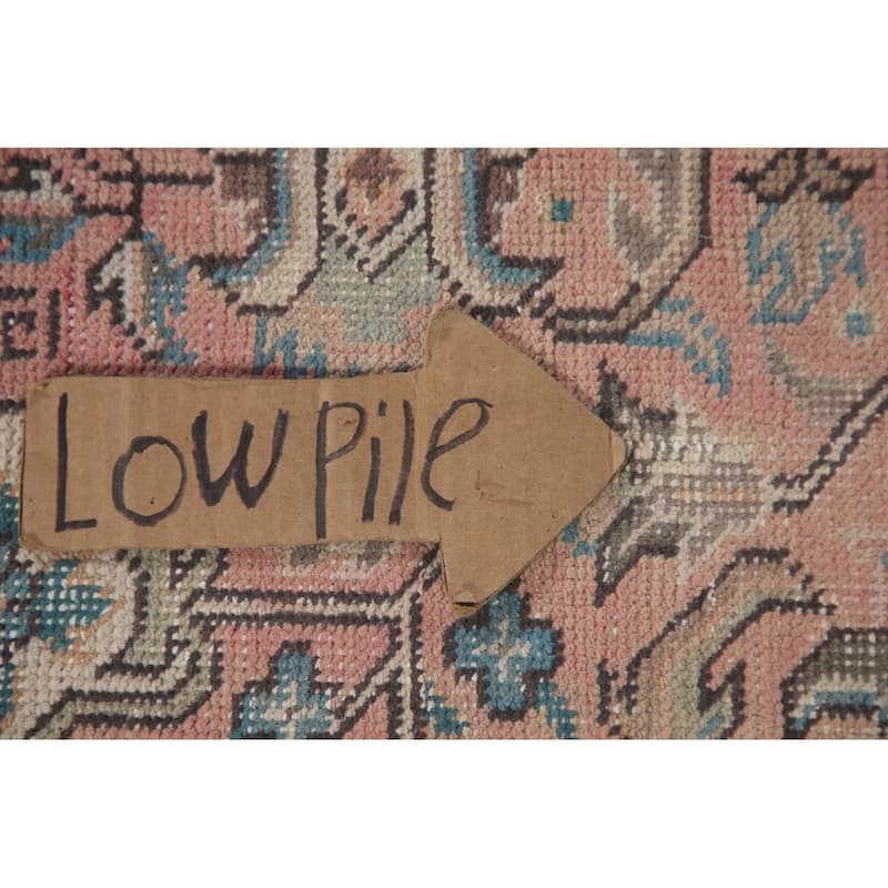 Hand Knotted Oriental 100% Wool Carpet Traditional Medallion Pink Tabriz Area Rug - 10' 10'' X 7' 10''