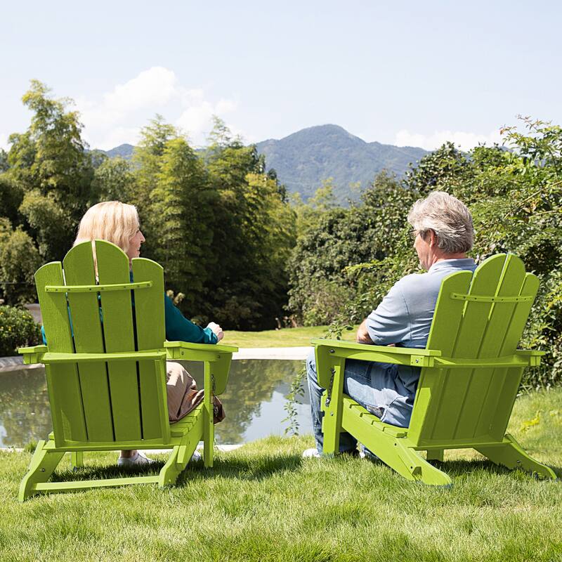 Outdoor HDPE Folding Classic Adirondack Chair All-Weather