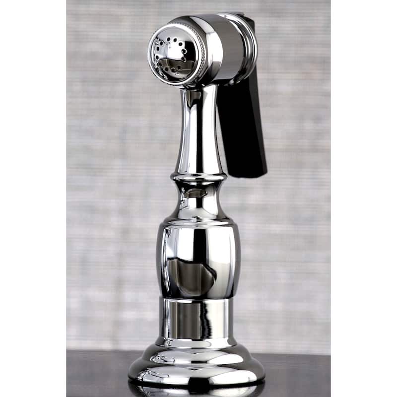 Kingston Brass Vintage Porcelain 8-inch Centerset Kitchen Faucet with Side Sprayer