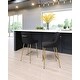 preview thumbnail 10 of 10, Dalton Farm Counter Chair Black & Gold - N/A