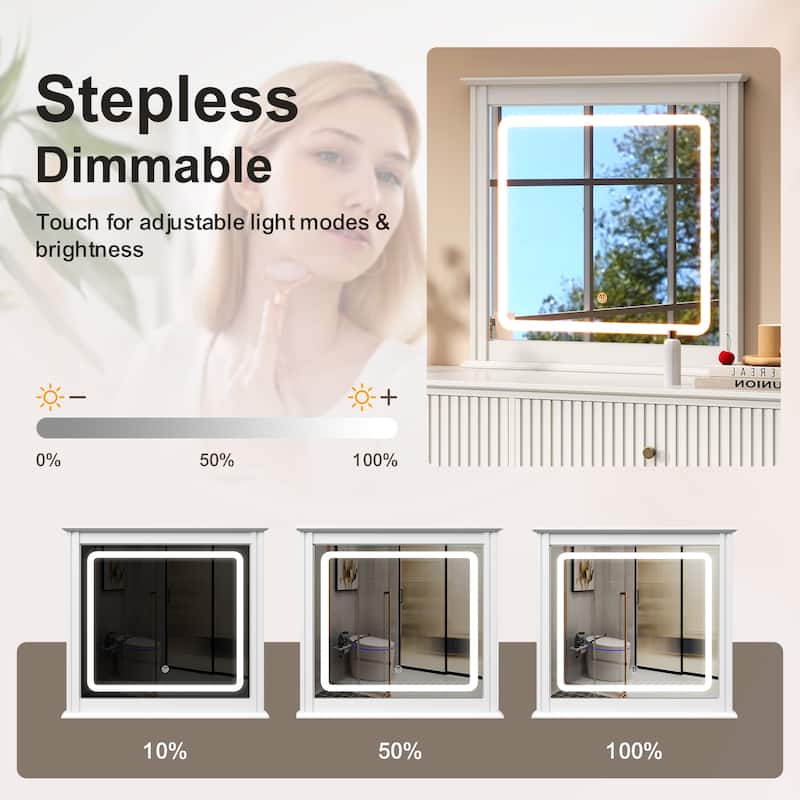 6 Drawer Dresser with Lighted Mirror