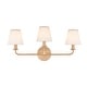 preview thumbnail 2 of 11, Elk Home Minerva Antique Nickel With Etched Glass 3 Light Vanity Light