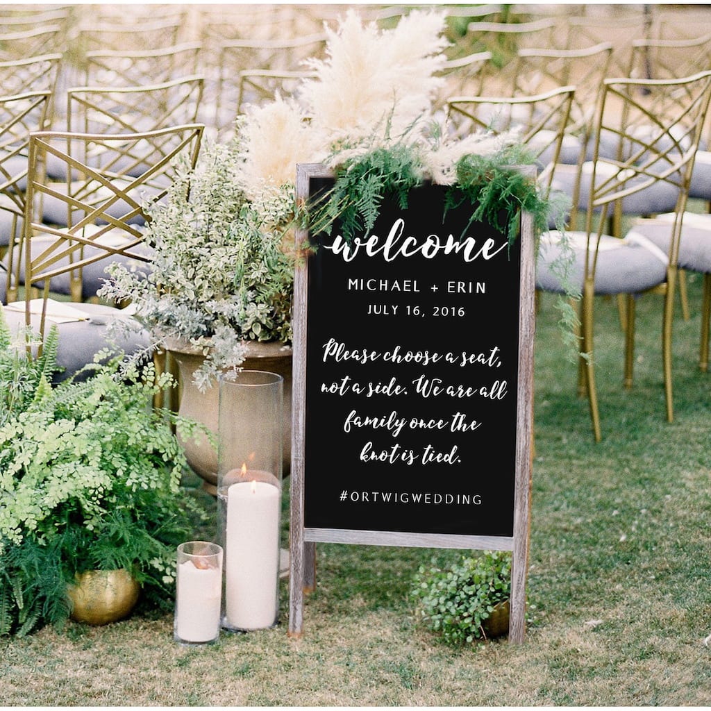Rustic A Board Magnetic Chalkboard Signs Double Sided Blackboard White - 20" W x 39" H