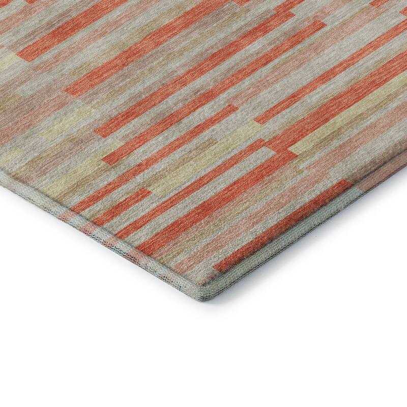 Premium Washable Super Soft Geo Stripes Mayfield Rug