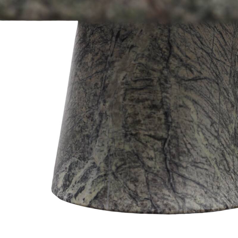 Stone Tray Plate Pedestal Base Modern for Home Office - 3" Green - 12" x 12" x 3.5"