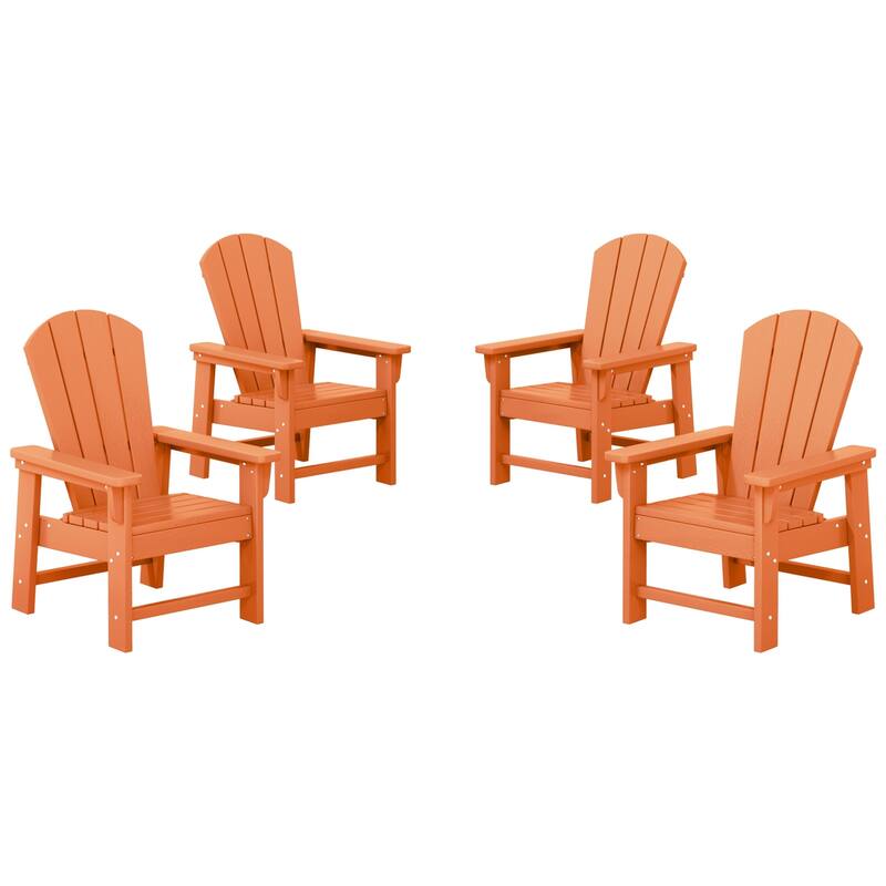 Laguna Kids Outdoor Poly Adirondack Chair (Set of 4) - Orange