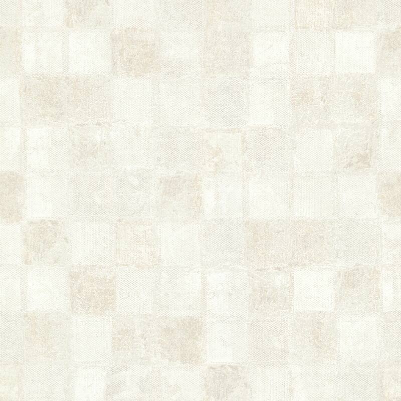 A-Street Prints Varak White Checkerboard Wallpaper