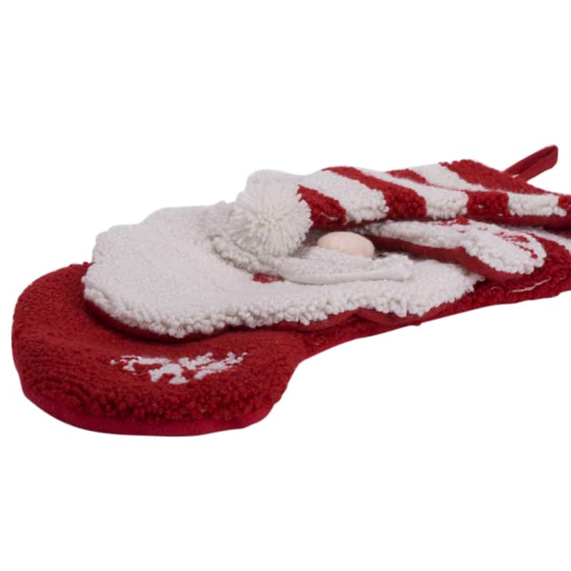 Glitzhome 19"L 3D Hooked Xmas Stocking Santa Penguin Reindeer