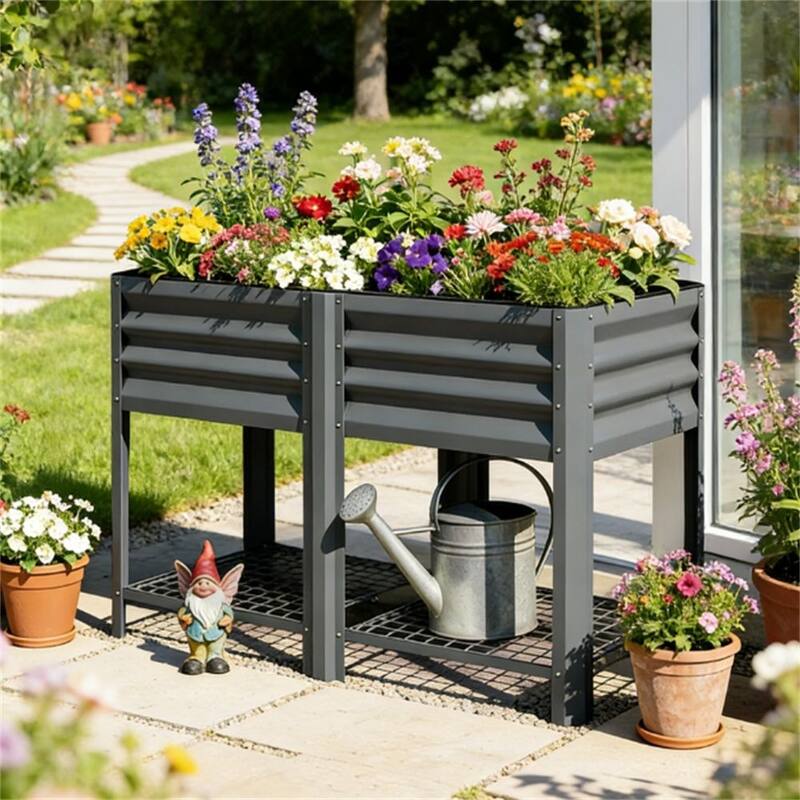 Elevated Garden Bed, Plant Rack, Elevated Flowerpot box, Planting Box