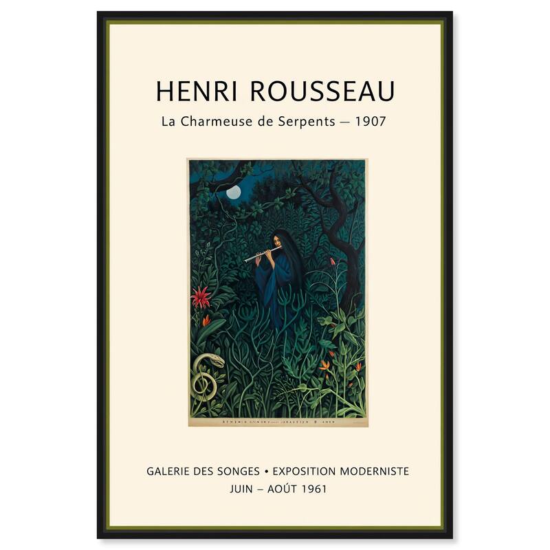 Rousseau's Jungle Dream Canvas by Art Remedy - Black - 24" x 36"