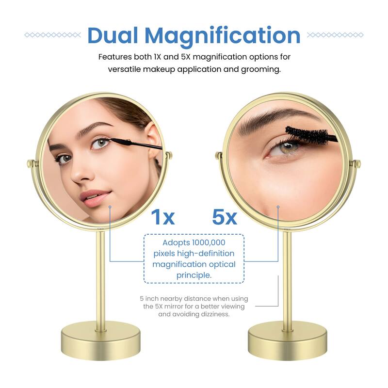 Circular Free Standing Magnifying Make Up Mirror