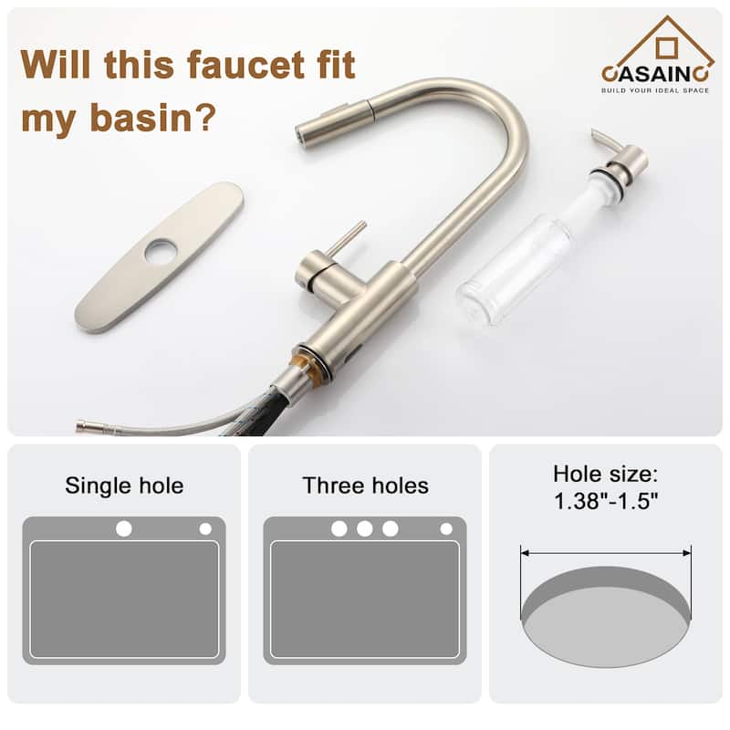 Pull Down Sprayer Kitchen Faucet with Infrared Sensor