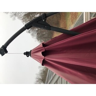 Shop 10 ft. Adjustable Offset Cantilever Patio Umbrella ...