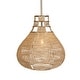preview thumbnail 1 of 4, Uttermost 21626 Hestia 16" Wide Pendant with Natural Rope Shade Antique Brass