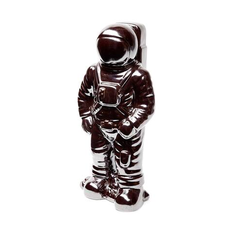 Aldrin 4L x 4W Silver Electroplated Astronaut - 3.9L x 3.5W x 10.0H
