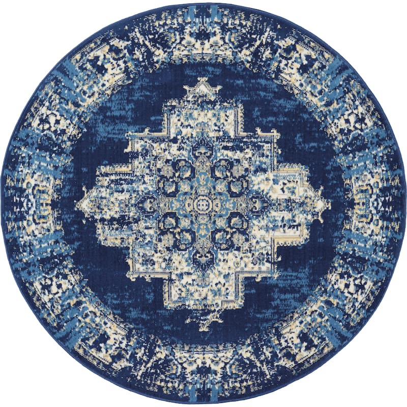 Nourison Grafix Distressed Vintage Medallion Area Rug